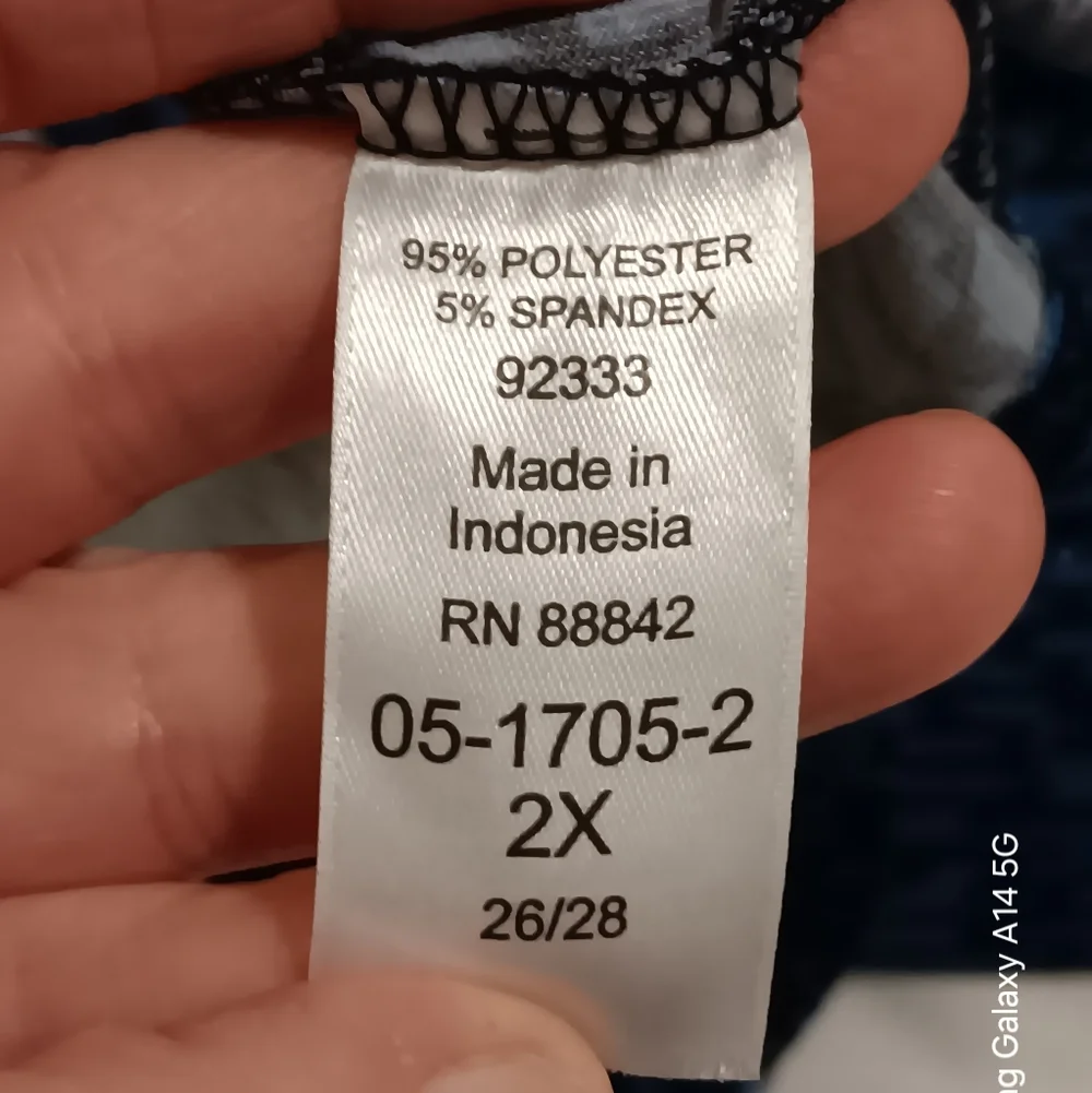 Woman Within Maxi Dress 2X(26/28) Black And Blue - Picture 5 of 6